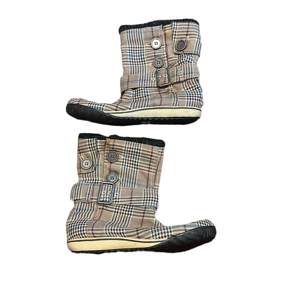 Sorel Ankle Plaid Boots 7.5 - Picture 3 of 3